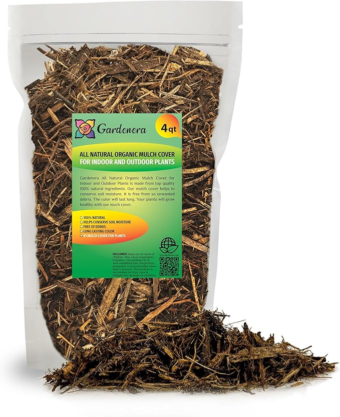 Natural Mulch Cover - Naturally Suppress Weeds and Enhance Plant Growth - 4 QUARTS