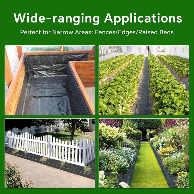 Weed Barrier Landscape Fabric Heavy Duty,3.2 OZ Premium Garden Weed Blocker Fabric for Weed Control, Plastic Ground Cover with Woven Weed Cloth,Durable Landscaping Fabric (2.8 X 100FT)