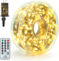 Joiedomi 1200 LED Christmas Lights Outdoor,394 FT Warm White Christmas Tree Lights with 8 Modes Timer, PVC Clear Wire String Lights with Reel for Indoor Outdoor Holiday Xmas Eve Night Decorations
