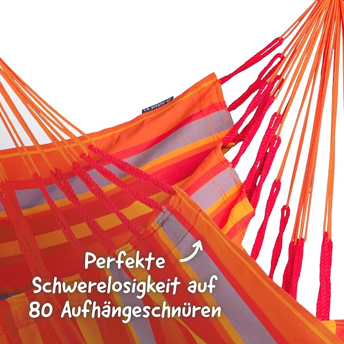 LA SIESTA® - Medium Basic Domingo Hammock Swing Chair - Weather & Tear Resistant Hanging Hammock Chair - Indoor Outdoor Hammock Chair Swing - Patio Porch Bedroom Hanging Chair - Max 250 Lbs, Toucan