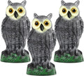 Galashield Owl Decoy | Plastic Owls to Scare Birds Away | Owl Statue for Garden & Outdoors - Pack of 3