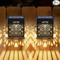LOFTEK Solar Deck Lights, 2 Pack Solar Fence Lights, Outdoor Garden Decorative Light, Dusk to Dawn, Waterproof, Fence Post Wall Light for Railing, Patio, Pool, Backyard, Stair, Step, Warm White