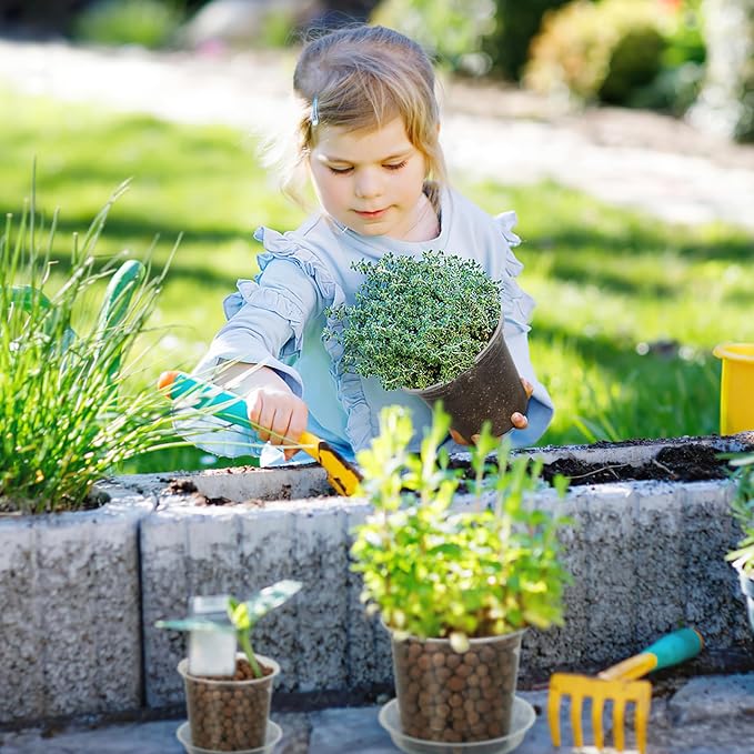 4/5/6/7 Inch Clear Nursery Pots for Plants with Sacuers 15 Pack, Plastic Flower Pots with Drainage Holes, Variety Pack Seedlings Garden Pot for Indoor Outdoor (6 inch)