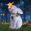 Solar Bunny Easter Garden Outdoor Decor, Large Outside Lawn Rabbit Animal Ornaments for Patio Clearance Balcony Yard, Easter Gift to Mom Women Birthday Mother's Day