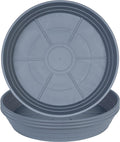 Plant Saucer 8 Inch 4 Pack 6 8 10 12 14 16 18 20 25, Plastic Plant Trays for Pots，Extra-Deep Plant Water Dray Tray, Bird Bath Bowl, Heavy Flower Plant saucers Indoors and Outdoor No Holes 8in-4 grey
