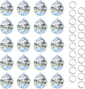 MerryNine 30mm Clear Crystal Ball Prism with 20 Pcs Metal Rings Sun Shine Catcher Rainbow Pendants Maker, Hanging Crystals Prisms for Windows, for Feng Shui, for Gift (30mm/1.18" 20pack)