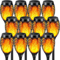 Solar Lights Outdoor 12 Pack, Solar Torch Light with Flickering Flame, Waterproof Outdoor Lighting Solar Powered Pathway Lights, Decoration Lighting for Garden Yard Patio, Auto On/Off
