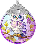 Stained Glass Suncatcher, Jocidea Owl Ornament, Christmas Ornaments, Holidays Ornaments, Christmas Tree Decor, Owl Decor for Home, Owl Gifts