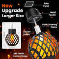 GIGALUMI Solar Lights Outdoor Waterproof,4 Pack Solar Hanging Lights with Flickering Flame,Outdoor Solar Lights for Yard,Patio,Tree,Camping,Christmas Decoration,New Upgraded Larger Lanterns