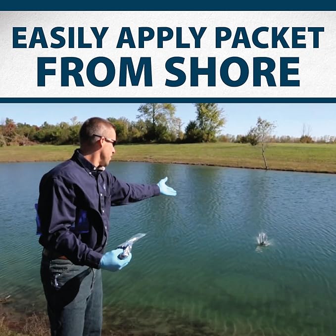 Airmax Pond Dye Packets Nature's Blue Colorant for Large Pond & Lake, Beneficial UV Blocking Color Concentrate, Maintain Clean & Clear Pond, Fish, Bird & Animal Safe, Easy Treatment, 2 Soluble Packets