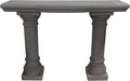 Emsco Group 2316 Lightweight Natural Sandstone Garden Shelf with Columns, 48", Granite