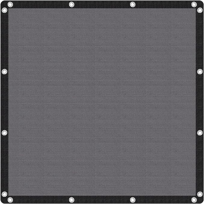 VICLLAX Shade Fabric Sun Shade Cloth with Every 2 FT Grommets for Patio Garden Pergola Cover Canopy 15x17 FT, Grey