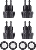 Inner 3/4 inch to Double 1/4 Pipe Joint with Four Black Strainer 6-Point Washers，Garden Irrigation System Used in Gardens,Lawns