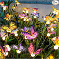 TONULAX Solar Garden Lights - Swaying Butterfly Light, Swaying in The Wind, Solar Outdoor Lights, Yard Patio Pathway Decoration, High Flexibility Iron Wire & Realistic Butterflies (2 Pack)