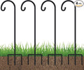 FEED GARDEN Adjustable 32 Inch Small Shepherd Hooks for Outdoor, Garden Hooks for Lanterns, Shepard Hooks for Hanging Plants, Bird Feeders, Solar Lights, Mason Jars, Weddings Decor,4 Pack