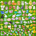 150 Pcs Mini Resin Animals Miniature Animal Figurines Tiny Resin Animals Mini Animals Small Animals Figures Bulk for Fairy Garden Décor Micro Landscape Ornaments Dollhouse Craft Accessories