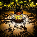 Gnomes Solar Lanterns Outdoor Waterproof,Hanging Solar Lights Gnome Gifts for Women Metal LED Decorative Light for Yard,Patio,Lawn,Tabletop,Pathway,Landscape,Garden Gnomes Decor