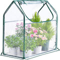 Quictent Portable Mini Cloche Greenhouse w/ Elevated Bottom, Reinforced High Light Transmission Waterproof UV-Resistant Hot House for Indoor Outdoor, 36" x 18" x 33", Clear