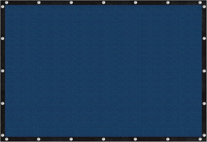 VICLLAX Shade Fabric Sun Shade Cloth with Every 2 FT Grommets for Patio Garden Pergola Cover Canopy 6x18 FT, Dark Blue