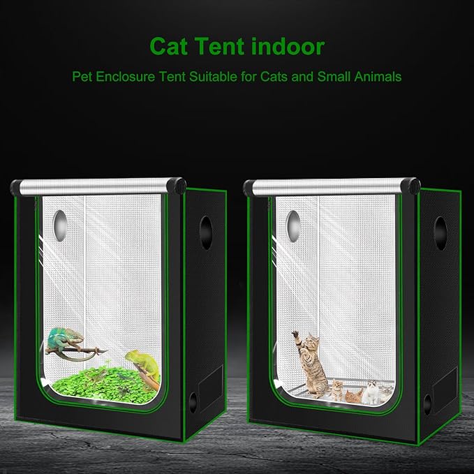 MELONFARM 2x4 Grow Tent, 48"x24"x60" Grow Tent, Double Transparent Viewing Door Indoor Grow Tent, Growing Tent with High Reflective Mylar & Floor Tray, Plant Tent for Indoor Hydroponics Growing