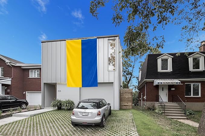 Ukraine Extra Large Flag 10x15FT Giant Ukrainian National Polyester Flag With 5 Grommets For Patriotic Ukrainian Themed Festival Events Party Decoration(Ukraine, 10x15FT)