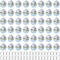 MerryNine 48 Pcs 30mm Clear Crystal Ball Prism Sun Shine Catcher Rainbow Pendants Maker, Hanging Crystals Prisms for Windows, for Feng Shui, for Gift (30mm/1.18" 48pack, 48)
