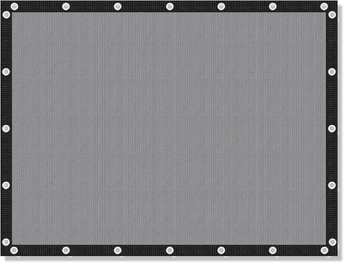 VICLLAX Shade Fabric Sun Shade Cloth with Every 2 FT Grommets for Patio Garden Pergola Cover Canopy 4x4 FT, Light Grey