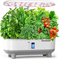 Hydroponics Growing System Kit, 16 Pods Indoor Garden with 28W Full Spectrum LED Grow Light, Auto Timer, 3 Smart Light Modes, 8L Large Herb Garden, Ideal Gardening Gift for Women, Men (White)