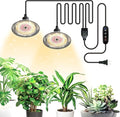 Grow Light Bulbs Indoor Plants Lights Adjustable Cord,Timer, Full Spectrum Plant Growing Lamp for Seedling,Greenhouse,Seedlings (2 Lights (14.7ft))