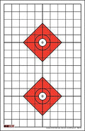 EZ2C Targets Style 13: Shooting Range Paper Target w 1" Grids 11"x17USA MADE