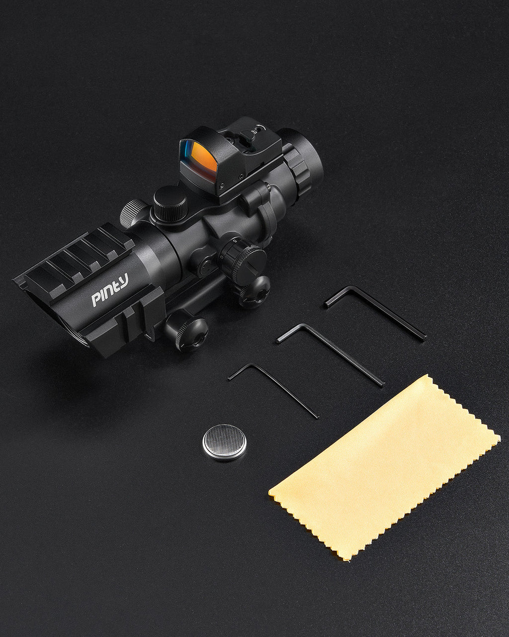 4x32 Tactical Rifle Scope with 3MOA Red Dot Sight Combo for 20mm Picatinny Rails