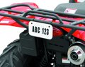 QuadBoss, QuadBoss ATV License Plate Kit - White with Numbers, Letters, and Mounting Clamps