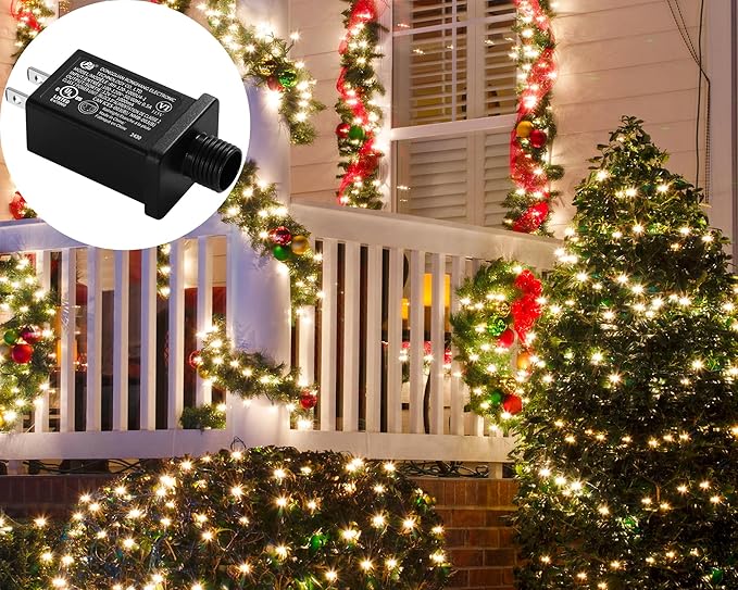 Replacement Yard Inflatable Adapter Power Supply Adaptor - 12V 1.0A 4Pcs - Inflatable Plug Replacement Class 2 Power Supply - for Christmas Tree Light/Thanksgiving Yard Blow Up Decorations