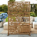 Outdoor Privacy Screen,72" H×47" W Metal Privacy Screen, Freestanding Privacy Fence Panels for Patio