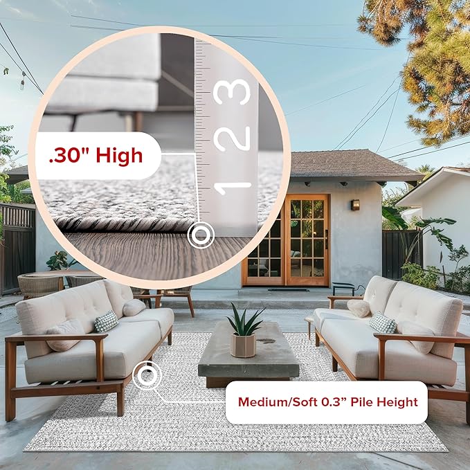 nuLOOM 2' x 16' Solid Hand Braided Indoor/Outdoor Area Rug, Pet-Friendly, High Traffic, Weather Resistant, for Patio, Balcony, Bedroom, Living, Dining Room, Wynn Salt and Pepper