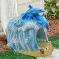 Dolphin Statue 3"x4" Gutter Downspout Extension Decor, Whimsical Garden Rain Diverter, Outdoor Decor Sculpture Ornament, Gutter Extender Diverter, Splash Blocks for Gutters Downspouts