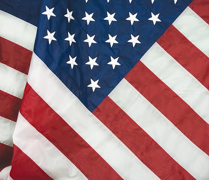 FlagSource FMAA Certified PolyExtra Polyester American Flag with Embroidered Stars and Sewn Stripes, Made in the USA, 10x15'