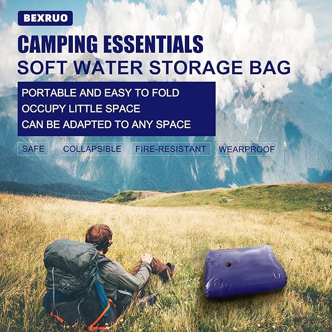 200Gal Portable Water Storage Bladder, Foldable Large Capacity Container Water Tank, Agricultural Irrigation, Camping, Firefighting, Outdoor Household Water