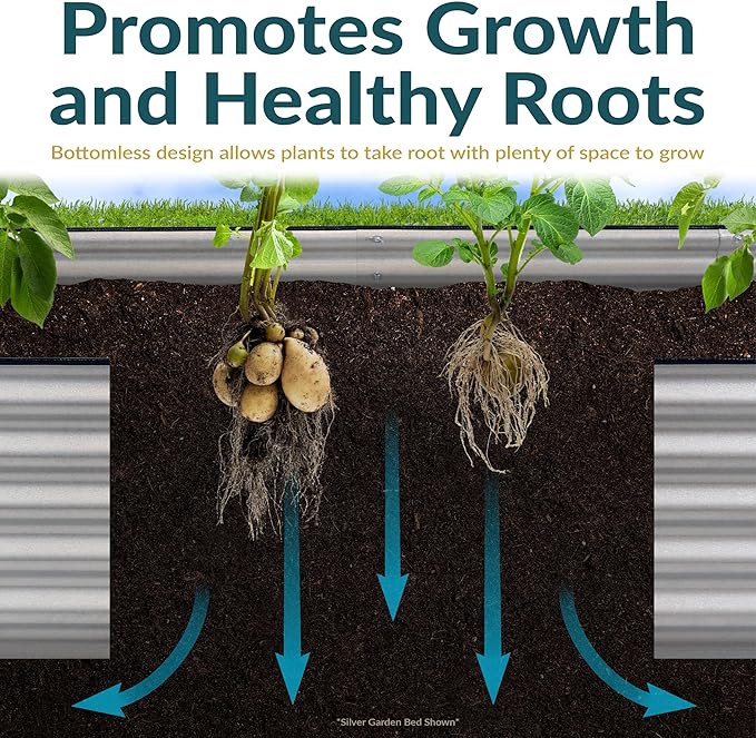 Sunnydaze Galvanized Raised Garden Bed - Metal Raised Bed for Gardening - Outdoor Planter Box for Flowers, Plants, and Vegetables - Ivory White - 48" W x 24" D x 12" H Rectangle