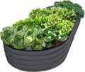 Galvanized Raised Garden Beds Outdoor // 8×4×1 ft Planter Raised Beds for Gardening, Vegetables, Flowers // Large Metal Garden Box // Patented Tool-Free Design (Gray)
