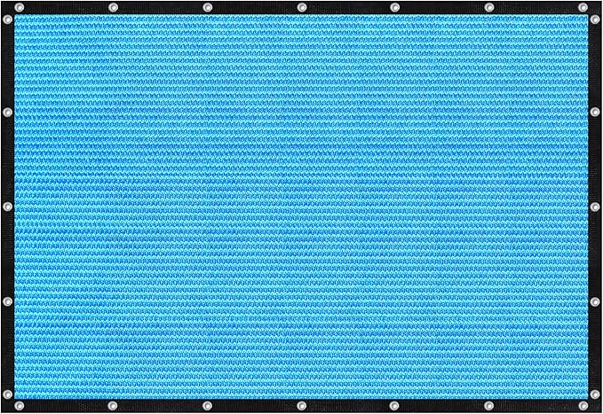 VICLLAX Shade Fabric Sun Shade Cloth with Every 2 FT Grommets for Patio Garden Pergola Cover Canopy 20x20 FT, Mixed Turquoise