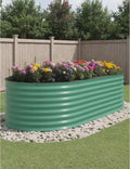 8x4x2ft Raised Garden Bed,Galvanized Raised Planter Boxes Outdoor with Easy Assembly, Large Garden Bed for Vegetables, Fruits, Flower,Raised Garden Bed,Green