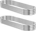2 Pcs 9 x 3 x 1 FT Galvanized Steel Raised Garden Bed, Large Galvanized Steel Outdoor Planter Box for for Easy to DIY and Clean - Raised Garden Beds Outdoor for backyards, terraces and Balconies