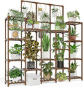 63'' Tall Plant Stand Indoor Outdoor 14-Tier Heavy Duty Plant Shelf for Plants Large Plant Stands for Living Room Garden Balcony Patio Hanging Planter Stand