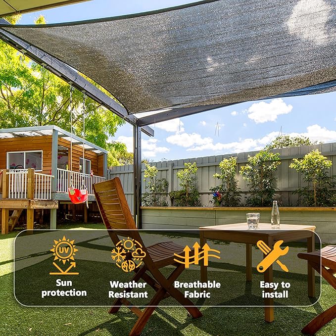 VICLLAX 30% Shade Cloth, 3x18FT Durable Black Mesh Trap with Every 3 FT Grommet, Sun Shade Fabric Netting for for Plants Cover, Greenhouse, Chicken Coop, Barn Kennel, Garden Patio