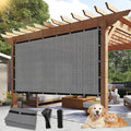 Outdoor 90% Sun Shade Cloth with Grommets, 17 X 22 FT Pergola Shade Cover for Garden Patio Carport Kennel Swimming Pool, Light Grey (We Make Custom Size)