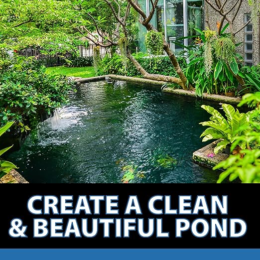 CrystalClear AlgaeOff Pond & Water Garden Scum Cleaner, Waterfall & Rock Slime Remover, String Algae Killer, Green Stain Treatment, EPA Registered Algaecide, Plant, Koi Fish, Bird & Pet Safe, 8 lbs