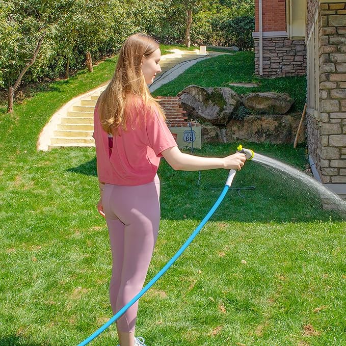 Fevone 5 ft Garden Hose, 2-Year Warranty, Hose Reel Leader Hose, Hybrid Polymer, Kink Resistance, Flexible, Durable, Leak Free, Aluminum Fittings, 3/4" GHT, 5/8" ID, 600 Psi, Drinking Water Safe