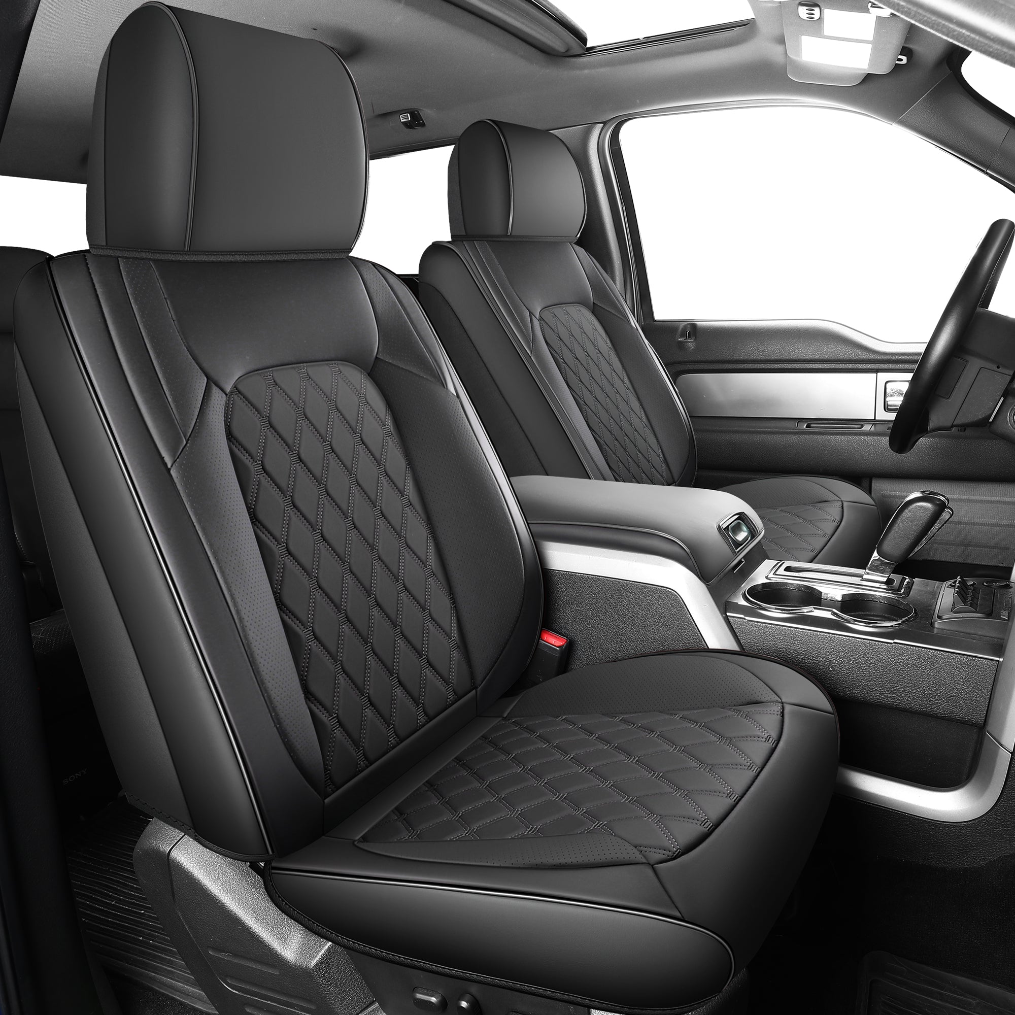 Umbrauto Truck Seat Covers for Silverado/Sierra,Black