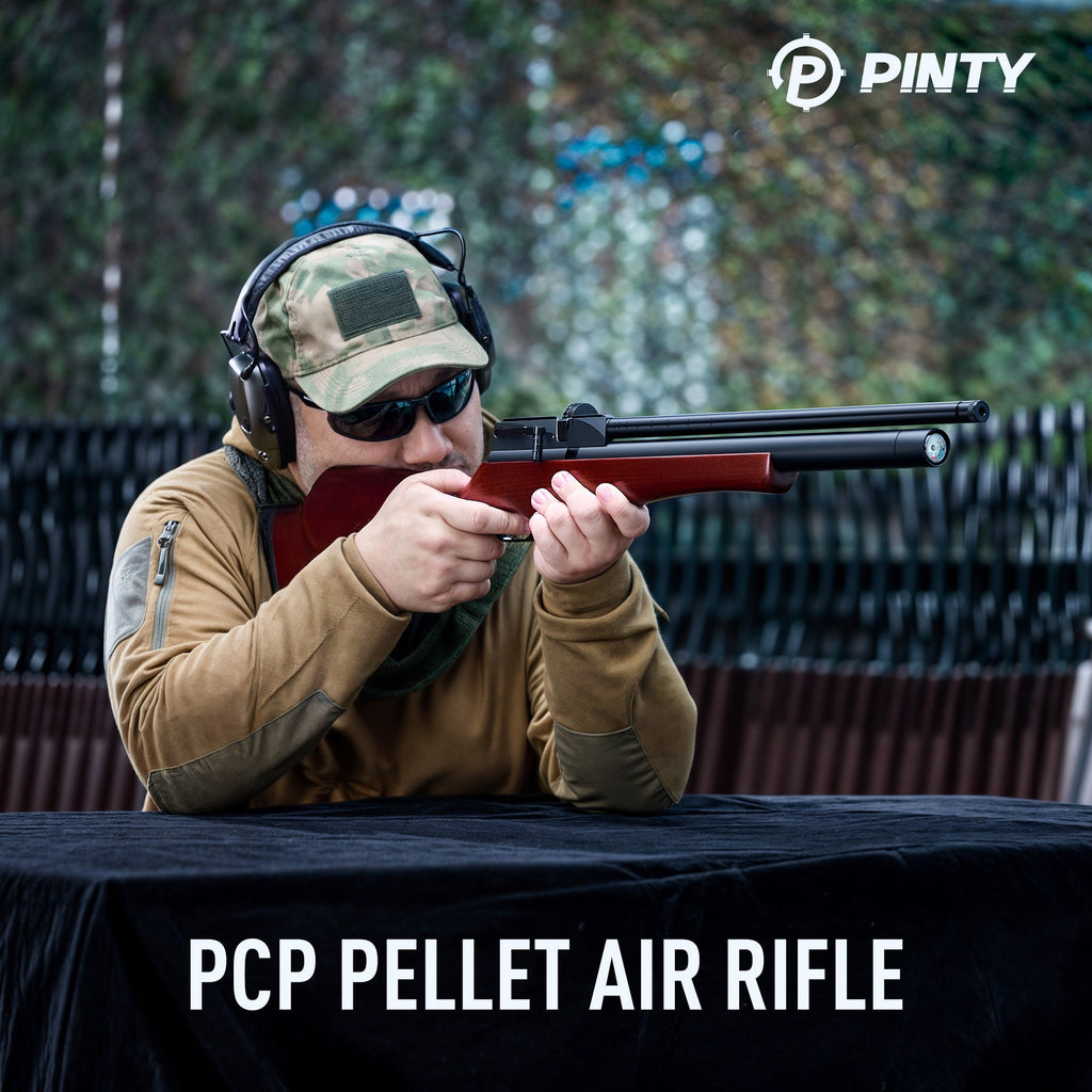 Pinty Timber - 10 Pellet .22Cal PCP Pellet Gun Air Rifle High Power Airgun for Hunting